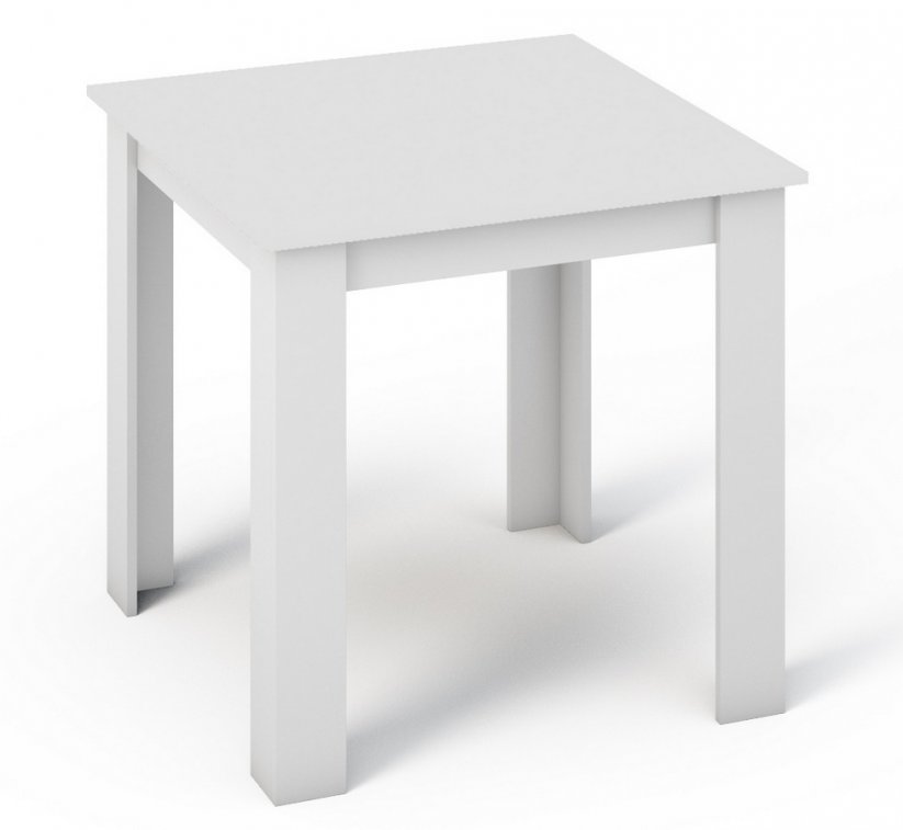Jedálenský stôl MANGA 80x80 biela