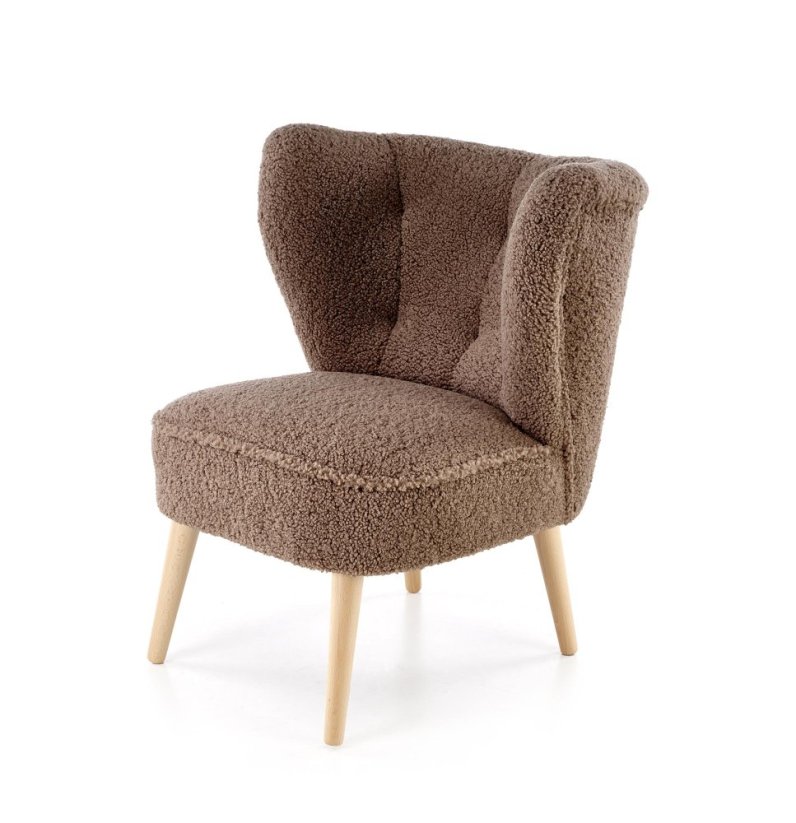 Čalouněné křeslo MOCCA tmavě hnědá