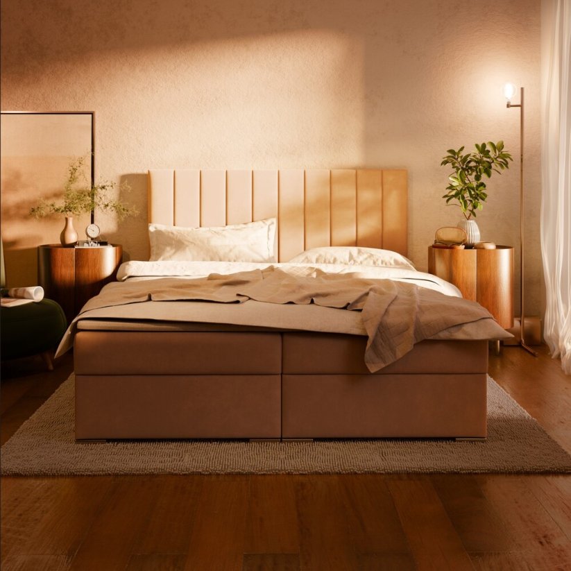 Kontinentální postel s úložným prostorem AGEN 160x200 výběr z barev