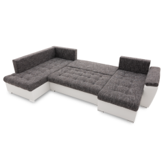 Sedacia súprava VEGAS 315/190 ĽAVÁ tmavo sivá/biela