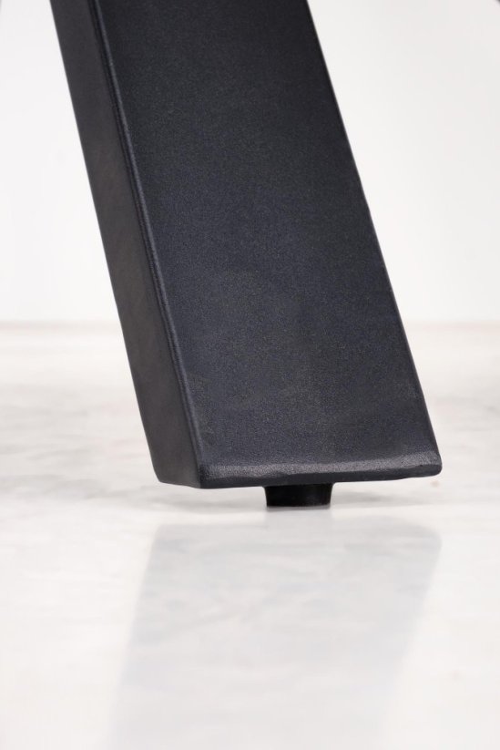 Rozkladací jedálenský stôl PLATAN 140(180)x85 biely mramor/čierny