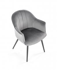 Jedálenská stolička / kreslo K468 sivá