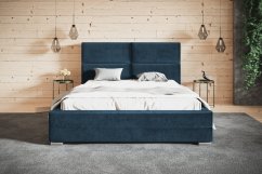 Čalouněná postel BED 3 200x200 modrá