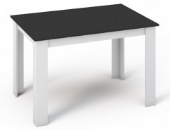 Jedálenský stôl MANGA 120x80 biela/čierna