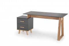 Písací stôl SERGIO antracit/dub wotan