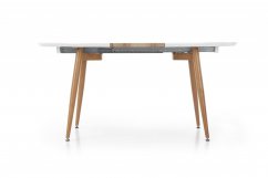 Rozkladací jedálenský stôl EDWARD 120(200)x100 dub medový/biely
