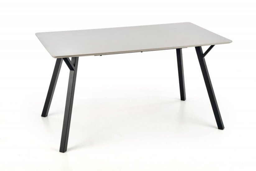 Jídelní stůl BALROG 140x80 světle šedý/černý