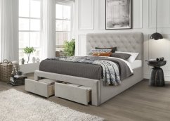 Čalouněná postel MARISOL se zásuvkami 160x200 béžová