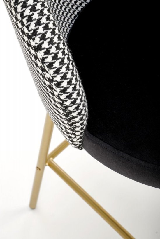 Barová židle H113 černá/bílá