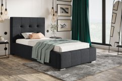 Čalouněná postel BED 5 90x200 tmavě šedá