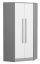 Rohová šatní skříň GYT 2 antracit/bílá/šedá