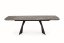Rozkladací jedálenský stôl ARMANI 165(241)x90 čierny mramor/čierna