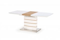 Rozkládací jídelní stůl TORONTO 140(180)x80 bílý/dub zlatý