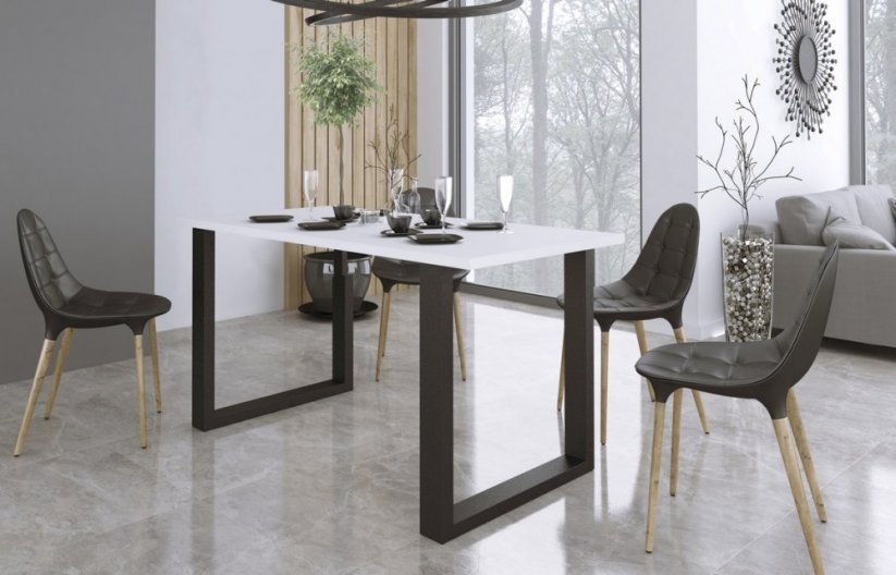 Jedálenský stôl PILGRIM čierna/biela 138x90