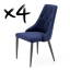 Set 4 kusů jídelní židle K365 modrá - výprodej skladu