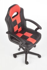 Dětská otočná židle STORM černá/červená