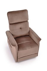 Elektricky polohovacie relaxačné kreslo SEMIR s USB mokka