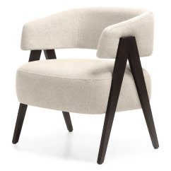 Čalúnené kreslo ZUZANA orech/béžové