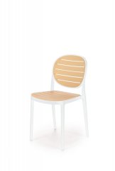 Židle K529 bílá/přírodní