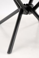 Rozkladací jedálenský stôl VITORINO 160(220)x90 biely mramor/čierna