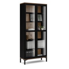 Vitrína Atrei 176 čierna/orech