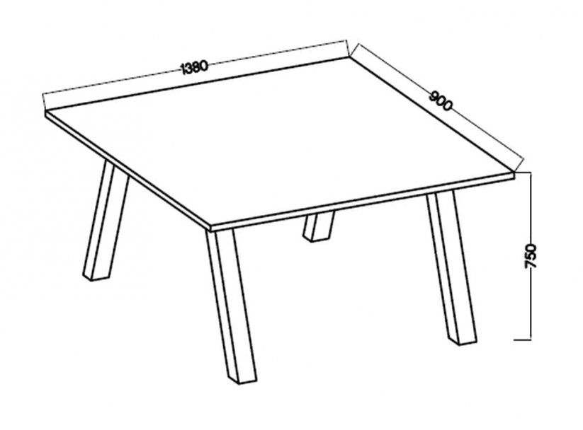 Jedálenský stôl KOLINA čierna/artisan 138x90