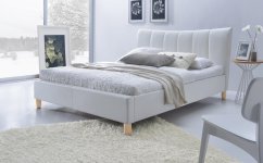Čalúnená posteľ SANDY 160x200 biela