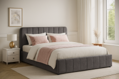 Čalouněná postel AVENA 140x200 tmavě šedá