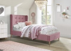 Čalúnená posteľ ESTELLA 90x200 ružová
