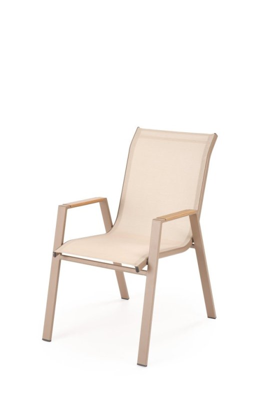 Kovové zahradní křeslo HOVER béžová / cappuccino