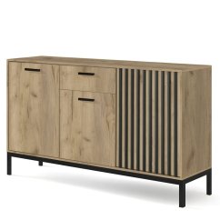 Komoda LAMINO KM-1 dub craft/čierna