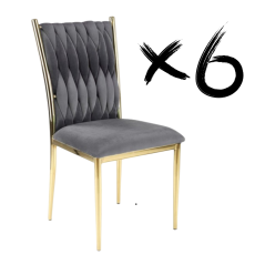 Set 6 kusů jídelní židle K436 šedá - výprodej skladu 1 set