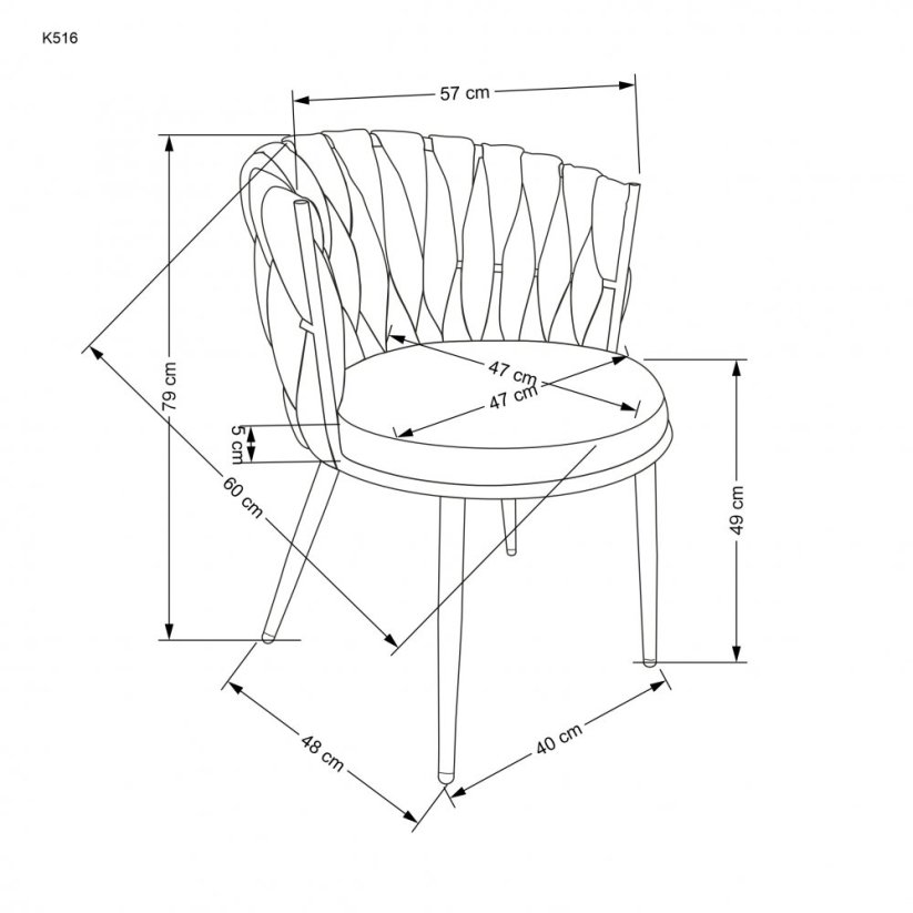 Jedálenská stolička / kreslo K516 béžová