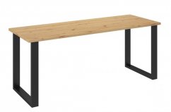 Jídelní stůl PILGRIM černá/artisan 185x67