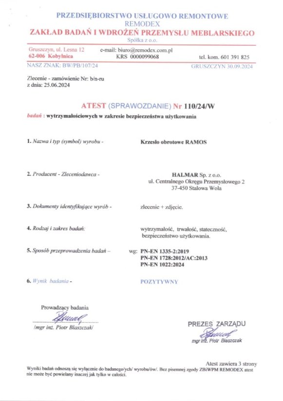 Kancelárska stolička RAMOS čierna