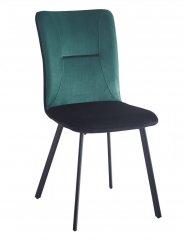 Čalúnená stolička VLADO zelená/čierna