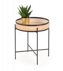 Konferenčný stolík LANIPA rattan/čierny