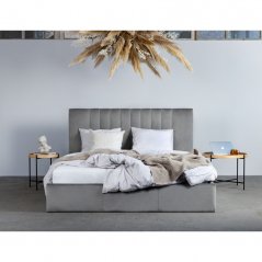 Čalúnená posteľ MARIKA šedá/kovový rám 160x200
