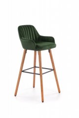 Barová židle H93 tmavě zelená
