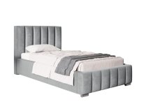 Čalouněná postel BED 1 90x200 šedá velvet