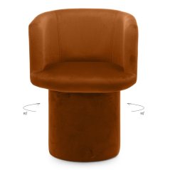 Otočné čalúnené kreslo PETRA medené