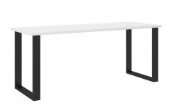 Jedálenský stôl PILGRIM čierna/biela 185x67