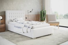 Čalouněná postel BED 2 90x200 bílá