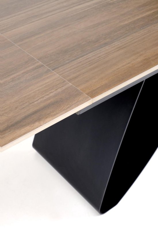 Rozkladací jedálenský stôl HILARIO 180(260)x90 orech/čierna