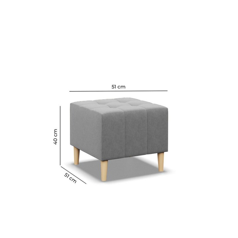 Podnožka ELMA 50x50 svetlo sivá