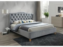 Čalouněná postel ASPEN šedá VELVET 160x200