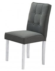 Jedálenská čalúnená stolička MALTES sivá/biela