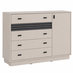 Komoda ALTO 17 4S1D – kašmír  / antracit
