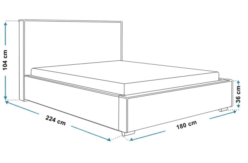 Čalouněná postel BED 8 160x200 krémová