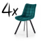 Set 4 kusů jídelní židle K332 tyrkysová